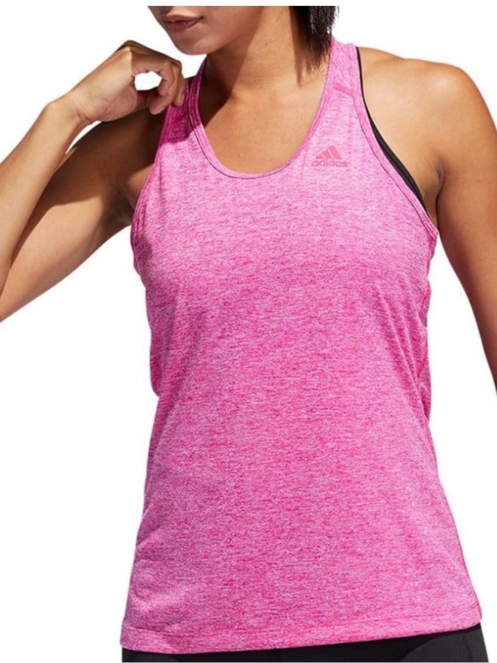 adidas Pink Heather Racerback Performance Tank